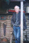 Chris outside studio (Judy Alstadt 1990)