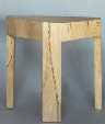 Triangular beechwood stool 85